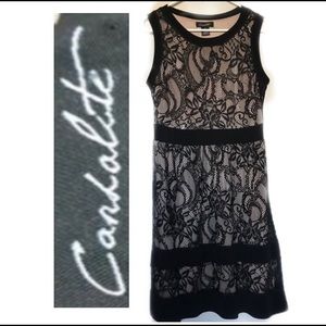 Carlalite Black floral mesh dress, Size: M